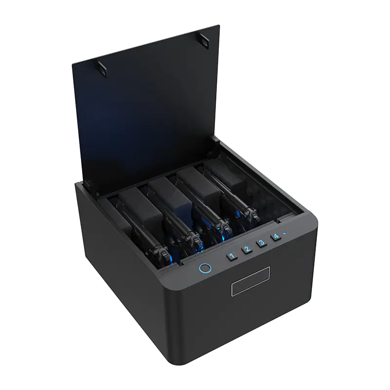 PS0118 Brankas Pistol Biometrik 4 Senjata Entri Teratas